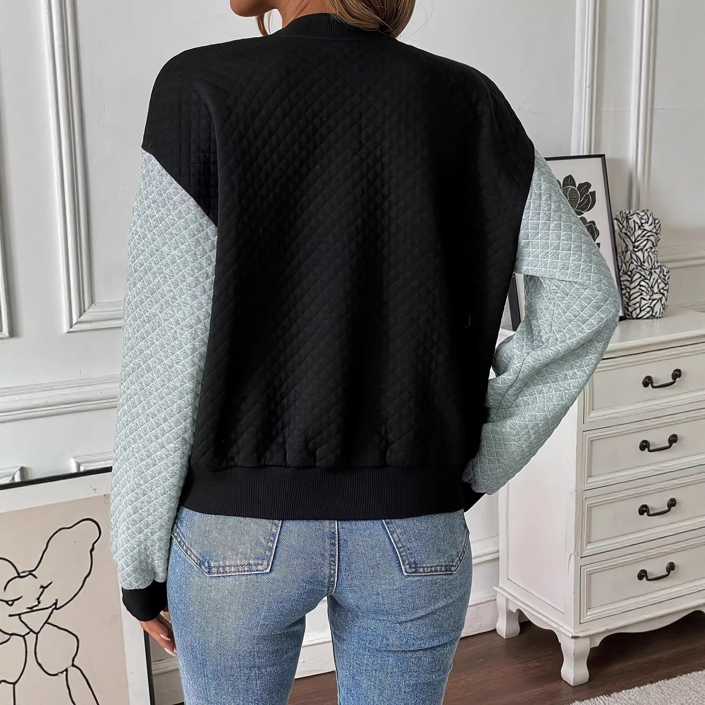 Veste Zippée Color Block – Style Casual & Moderne