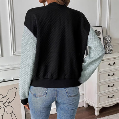 Veste Zippée Color Block – Style Casual & Moderne