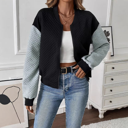 Veste Zippée Color Block – Style Casual & Moderne