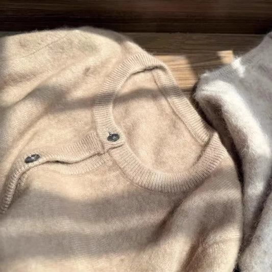 Cardigan 100% Cachemire de Vison – Douceur Luxueuse pour l'Hiver