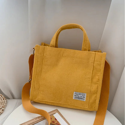 Sac Carré Femme en Velours – Grande Capacité, Multifonction & Style Vintage Casual