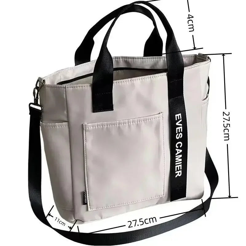 Sac Cabas Femme en Nylon Imperméable – Grande Capacité, Fermeture Zip & Usage Quotidien