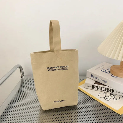 Sac Seau Femme en Toile – Motif Lettres, Grande Capacité & Style Casual Tendance