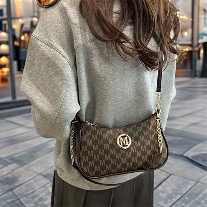 Sac Bandoulière Femme Style Vintage en Cuir PU – Bretelle Réglable & Poches Multiples