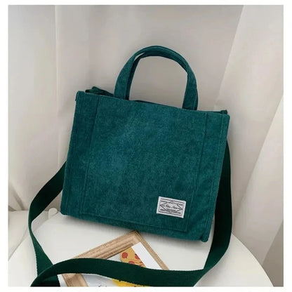 Sac Carré Femme en Velours – Grande Capacité, Multifonction & Style Vintage Casual
