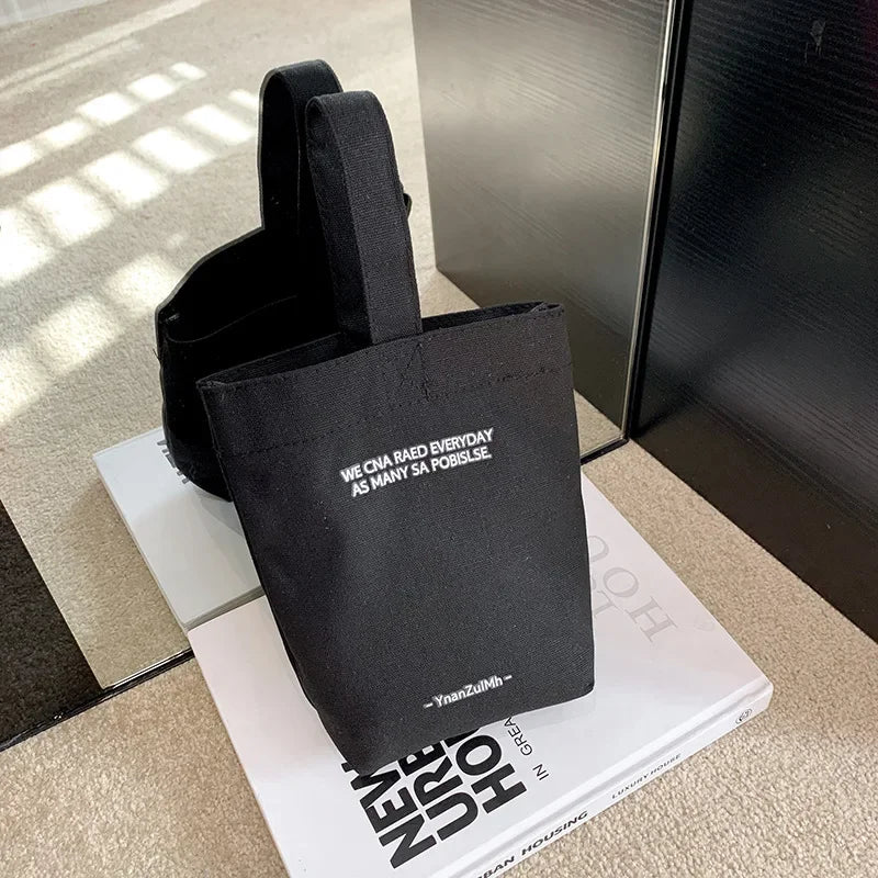 Sac Seau Femme en Toile – Motif Lettres, Grande Capacité & Style Casual Tendance