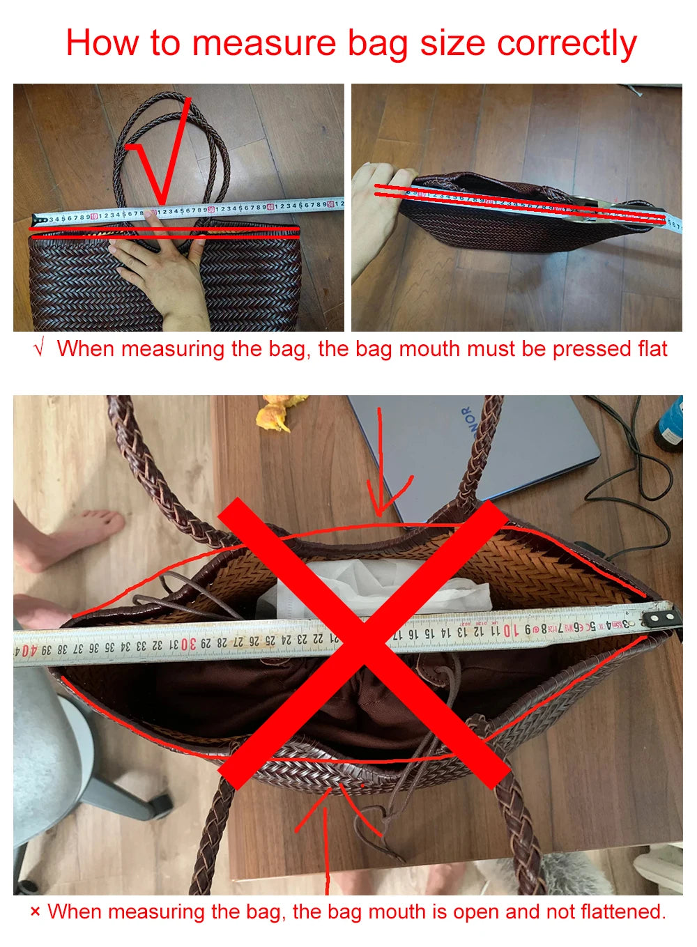 Grand Sac Cabas Femme en Cuir Véritable Tressé – Style Vintage, Double Anse & Grande Capacité