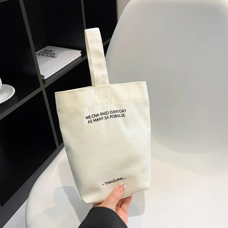 Sac Seau Femme en Toile – Motif Lettres, Grande Capacité & Style Casual Tendance