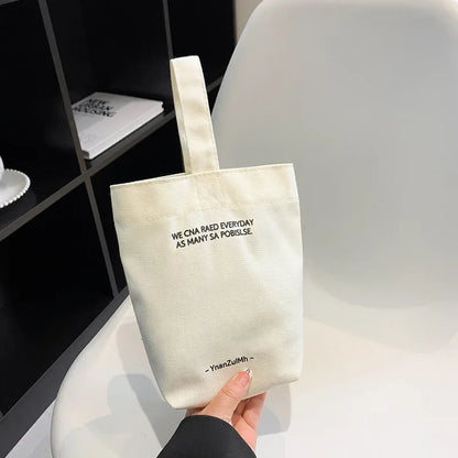 Sac Seau Femme en Toile – Motif Lettres, Grande Capacité & Style Casual Tendance