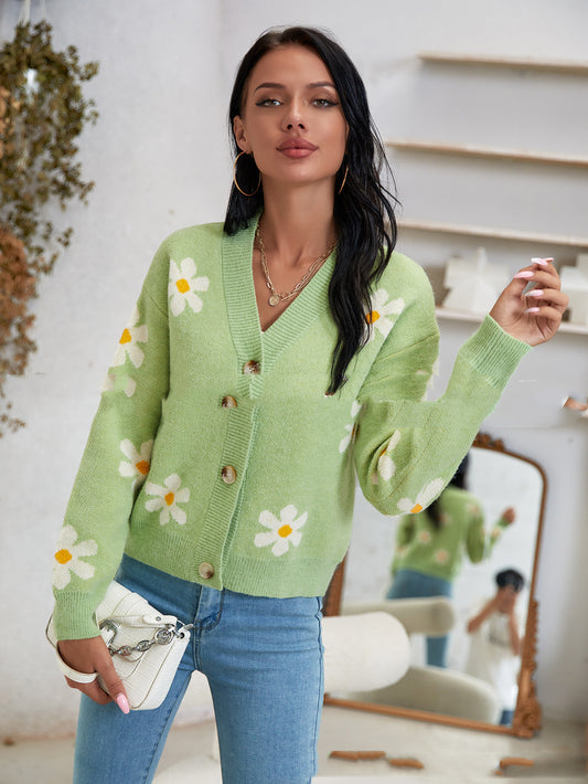 Cardigan Fleur Douce – Style Délicat & Tendance